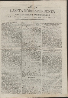 Gazeta Korrespondenta Warszawskiego i Zagranicznego. R. 1799 Nr 93