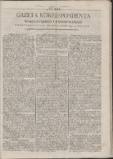 Gazeta Korrespondenta Warszawskiego i Zagranicznego. R. 1799 Nr 101