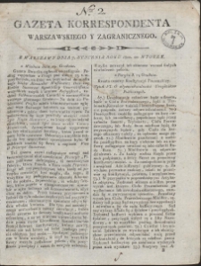Gazeta Korrespondenta Warszawskiego i Zagranicznego. R. 1800 Nr 2