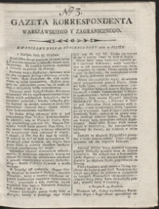 Gazeta Korrespondenta Warszawskiego i Zagranicznego. R. 1800 Nr 3