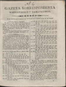 Gazeta Korrespondenta Warszawskiego i Zagranicznego. R. 1800 Nr 4