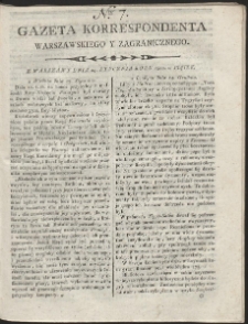 Gazeta Korrespondenta Warszawskiego i Zagranicznego. R. 1800 Nr 7