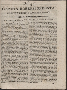 Gazeta Korrespondenta Warszawskiego i Zagranicznego. R. 1800 Nr 44