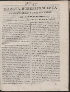 Gazeta Korrespondenta Warszawskiego i Zagranicznego. R. 1800 Nr 47