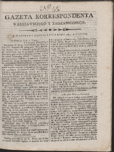 Gazeta Korrespondenta Warszawskiego i Zagranicznego. R. 1800 Nr 55