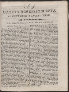 Gazeta Korrespondenta Warszawskiego i Zagranicznego. R. 1800 Nr 56