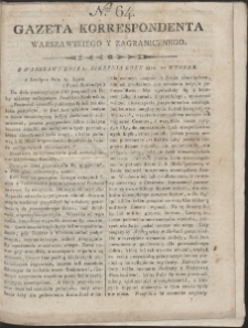 Gazeta Korrespondenta Warszawskiego i Zagranicznego. R. 1800 Nr 64