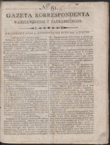 Gazeta Korrespondenta Warszawskiego i Zagranicznego. R. 1800 Nr 81