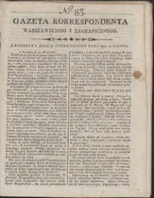 Gazeta Korrespondenta Warszawskiego i Zagranicznego. R. 1800 Nr 83