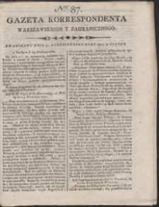 Gazeta Korrespondenta Warszawskiego i Zagranicznego. R. 1800 Nr 87