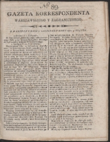 Gazeta Korrespondenta Warszawskiego i Zagranicznego. R. 1800 Nr 89