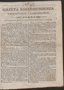 Gazeta Korrespondenta Warszawskiego i Zagranicznego. R. 1800 Nr 93
