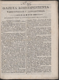 Gazeta Korrespondenta Warszawskiego i Zagranicznego. R. 1800 Nr 95