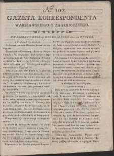 Gazeta Korrespondenta Warszawskiego i Zagranicznego. R. 1800 Nr 102