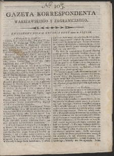 Gazeta Korrespondenta Warszawskiego i Zagranicznego. R. 1800 Nr 103