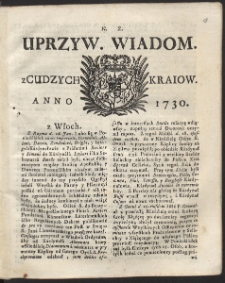 Uprzywilejowane wiadomości z cudzych kraj&oacute;w. R. 1730 Nr 10