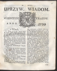 Uprzywilejowane wiadomości z cudzych kraj&oacute;w. R. 1730 Nr 33