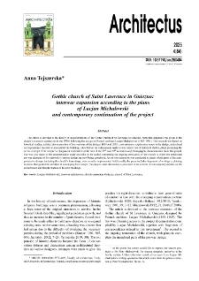 Gothic church of Saint Lawrence in Gniezno: interwar expansion according to the plans of Lucjan Michałowski and contemporary continuation of the project