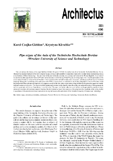 Pipe organ of the Aula of the Technische Hochschule Breslau (Wrocław University of Science and Technology)