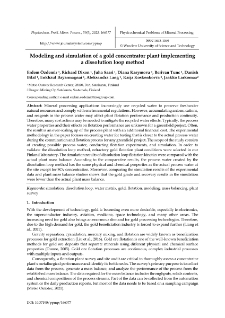 Modeling and simulation of a gold concentrator plant implementing a dissolution loop method