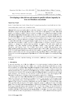 Developing a data-driven soft sensor to predict silicate impurity in iron ore flotation concentrate