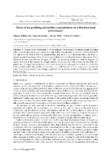 Effect of air profiling and frother concentration on a flotation bank performance