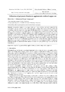 Utilization of polymeric binders to agglomerate oxidized copper ore