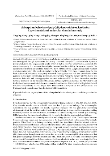 Adsorption behavior of poly(ethylene oxide) on kaolinite : Experimental and molecular simulation study
