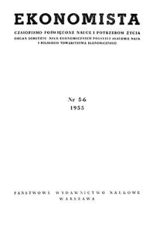 Ekonomista : czasopismo poświęcone nauce i potrzebom życia, 1955, nr 5-6