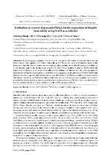 Evaluation of a novel depressant PMAA for the separation of fluorite from calcite using NaOl as a collector