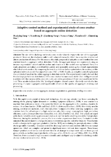 Adaptive control method and experimental study of cone crusher based on aggregate online detection