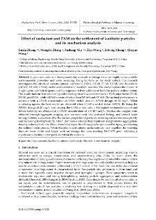 Effect of surfactant and PAM on the settlement of kaolinite particles and its mechanism analysis