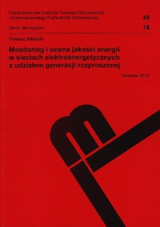 Monitoring i ocena jakości energii w sieciach elektroenergetycznych z udziałem generacji rozproszonej