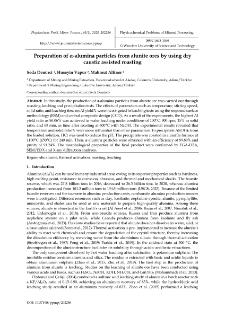 Preparation of &alpha;-alumina particles from alunite ores by using dry caustic assisted roasting