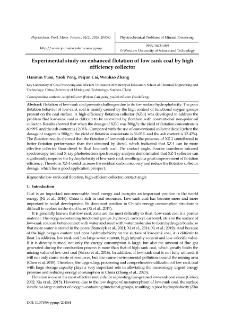 Experimental study on enhanced flotation of low rank coal by high efficiency collector
