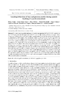 Leaching behaviour of base and precious metals during cyanide leaching of a pyrite concentrate