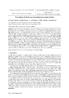 Prevention of black core formation in ceramic bodies