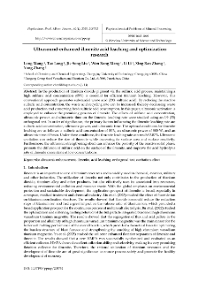 Ultrasound-enhanced ilmenite acid leaching and optimization research