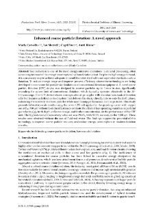 Enhanced coarse particle flotation : A novel approach