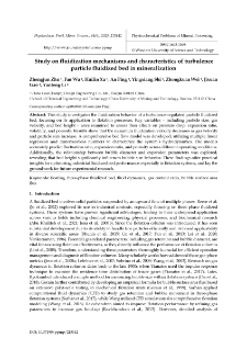 Study on fluidization mechanisms and characteristics of turbulence particle fluidized bed in mineralization
