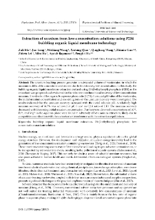 Extraction of uranium from low-concentration solutions using P204 bubbling organic liquid membrane technology
