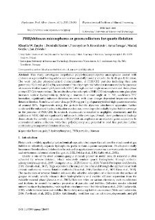 PHB/chitosan microspheres as green collectors for quartz flotation