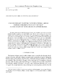 Can secondary dusting in recreational areas expose children to heavy metals? A case study of Nowa Ruda in Lower Silesia