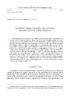 MIEX&reg;DOC resin capacity for natural organic matter (NOM) removal
