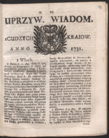 Uprzywilejowane wiadomości z cudzych kraj&oacute;w. R. 1731 Nr 90
