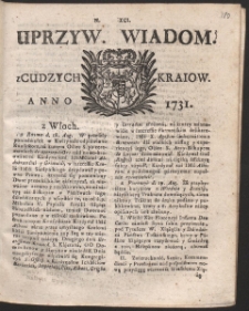 Uprzywilejowane wiadomości z cudzych kraj&oacute;w. R. 1731 Nr 91
