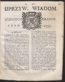 Uprzywilejowane wiadomości z cudzych kraj&oacute;w. R. 1731 Nr 104