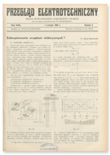 Przegląd Elektrotechniczny. Rok XVIII, 1 Lutego 1936, Zeszyt 3
