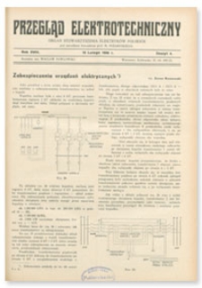 Przegląd Elektrotechniczny. Rok XVIII, 15 Lutego 1936, Zeszyt 4