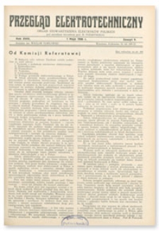 Przegląd Elektrotechniczny. Rok XVIII, 1 Maja 1936, Zeszyt 9